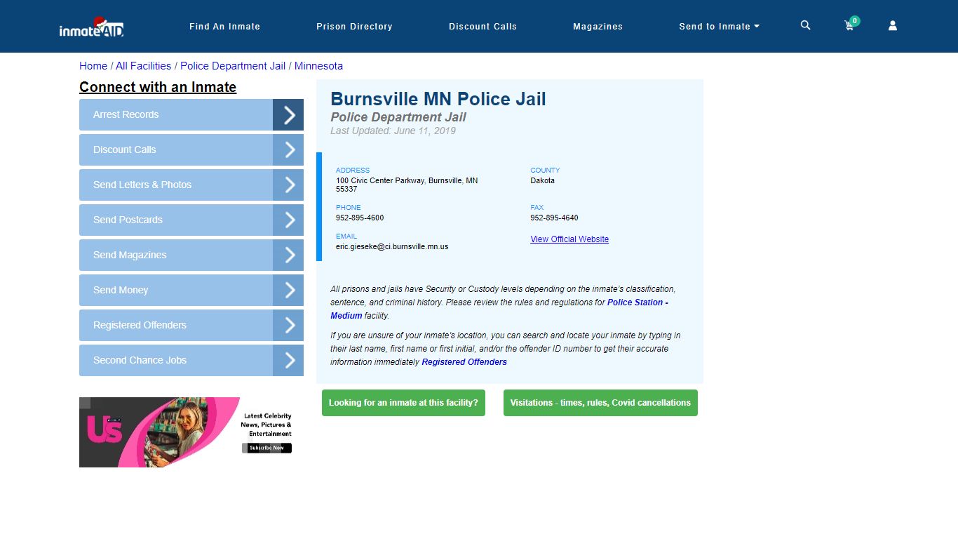 Burnsville MN Police Jail & Inmate Search - Burnsville, MN