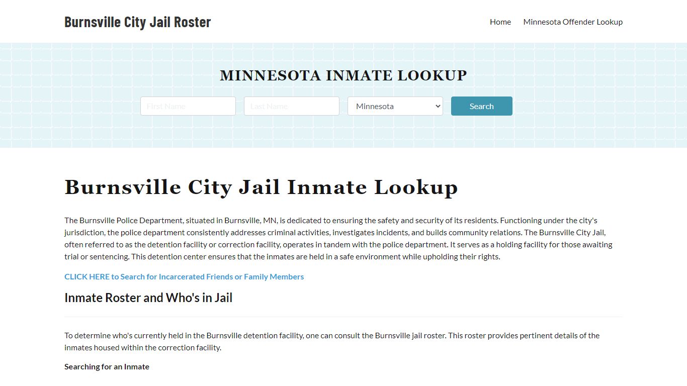 Burnsville Police Department & City Jail, MN Inmate Roster, Arrests ...